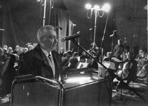 Ewald Hanstein, 5. Mai 2002, anlaesslich der
Verleihung des Franco-Paselli-Friedenspreises