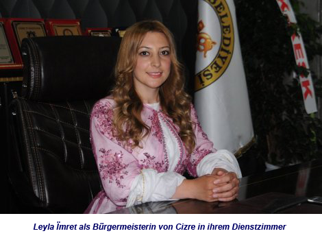 Leyla Imret als Bürgermeisterin von Cizre im Amt